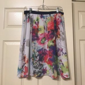 Floral midi skirt