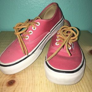 Adorable, salmon color, hardly worn Vans !