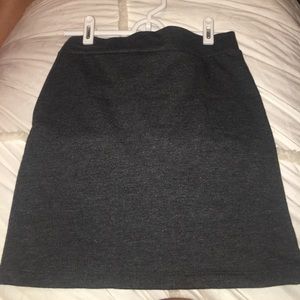 Gray tight shirt skirt