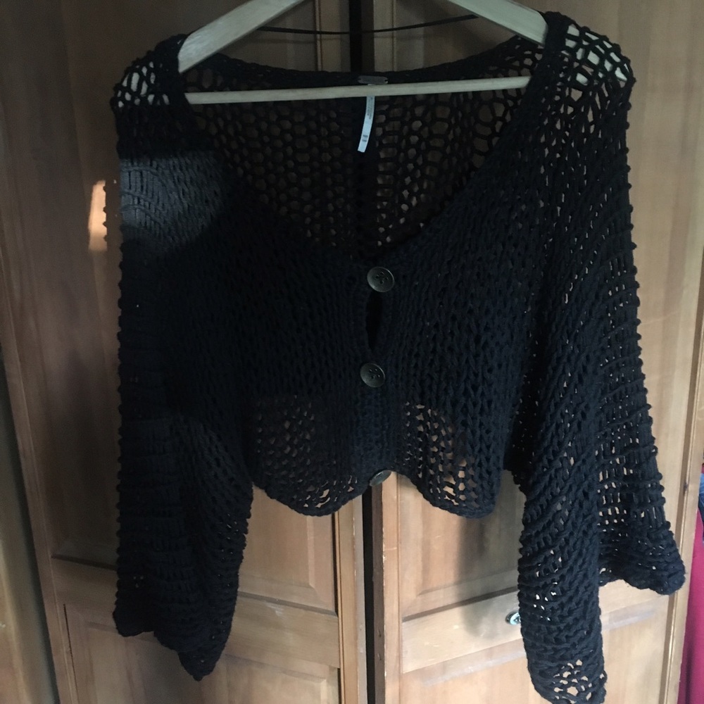Free people netted sweater