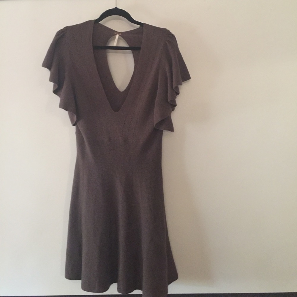 Free people cozy nights olive knit dress 👗 boho - Picture 2 of 6