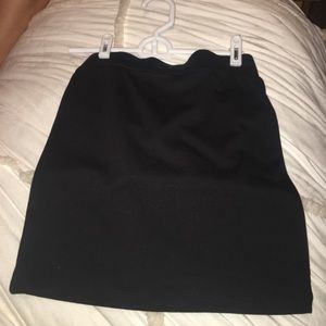 Black mini skirt
