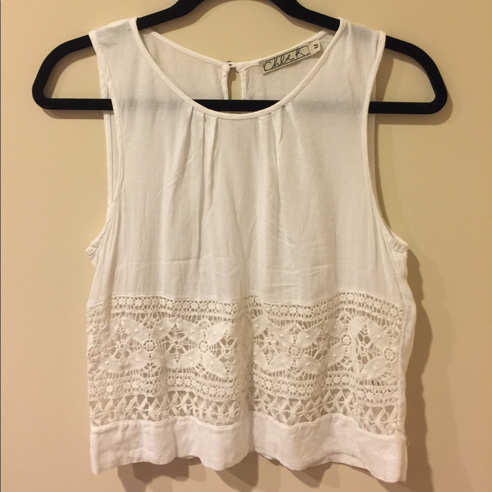 white crop top