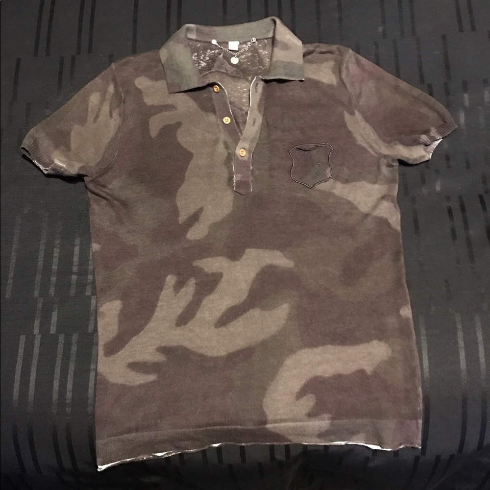 Diesel army print muscle shirt