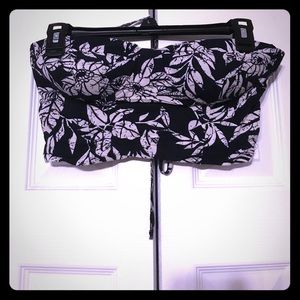 Wet Seal blue and white crop halter bandeau top