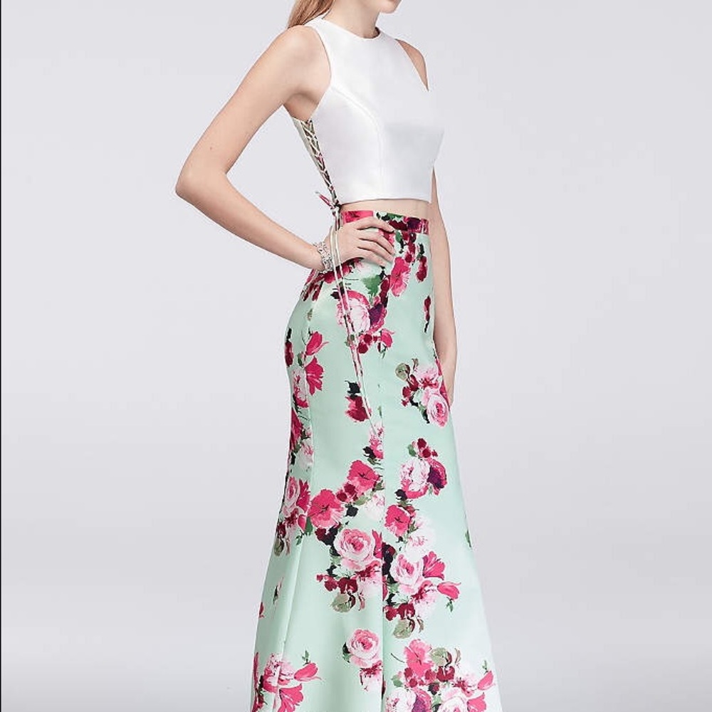Two Piece Floral Dress