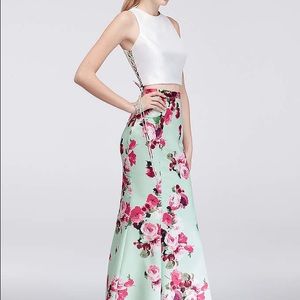 Two Piece Floral Dress