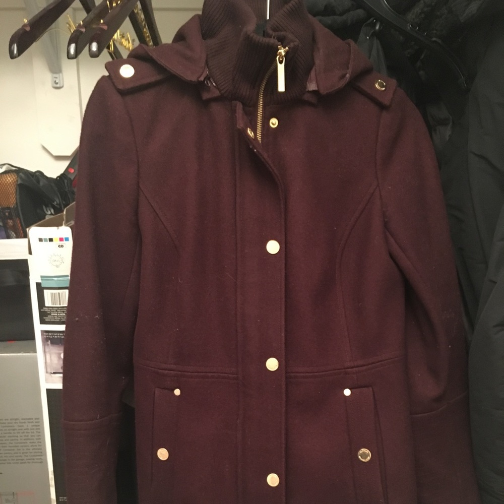 **SALE** Michael Kors wool coat - wine color
