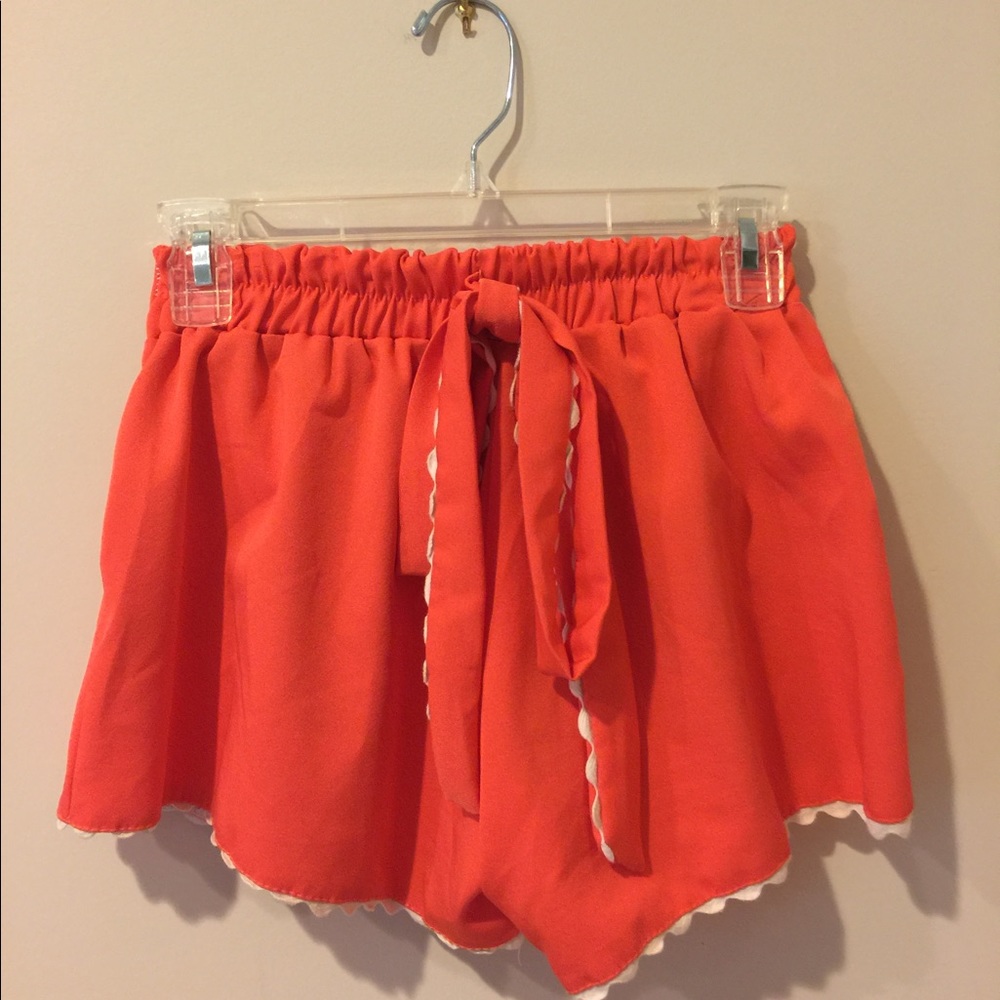orange dressy shorts