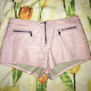 Leather shorts