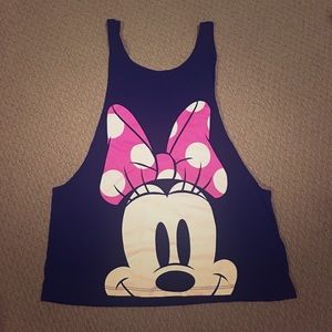 ‼️‼️ Minie Mouse Cropped Muscle Tee Tank