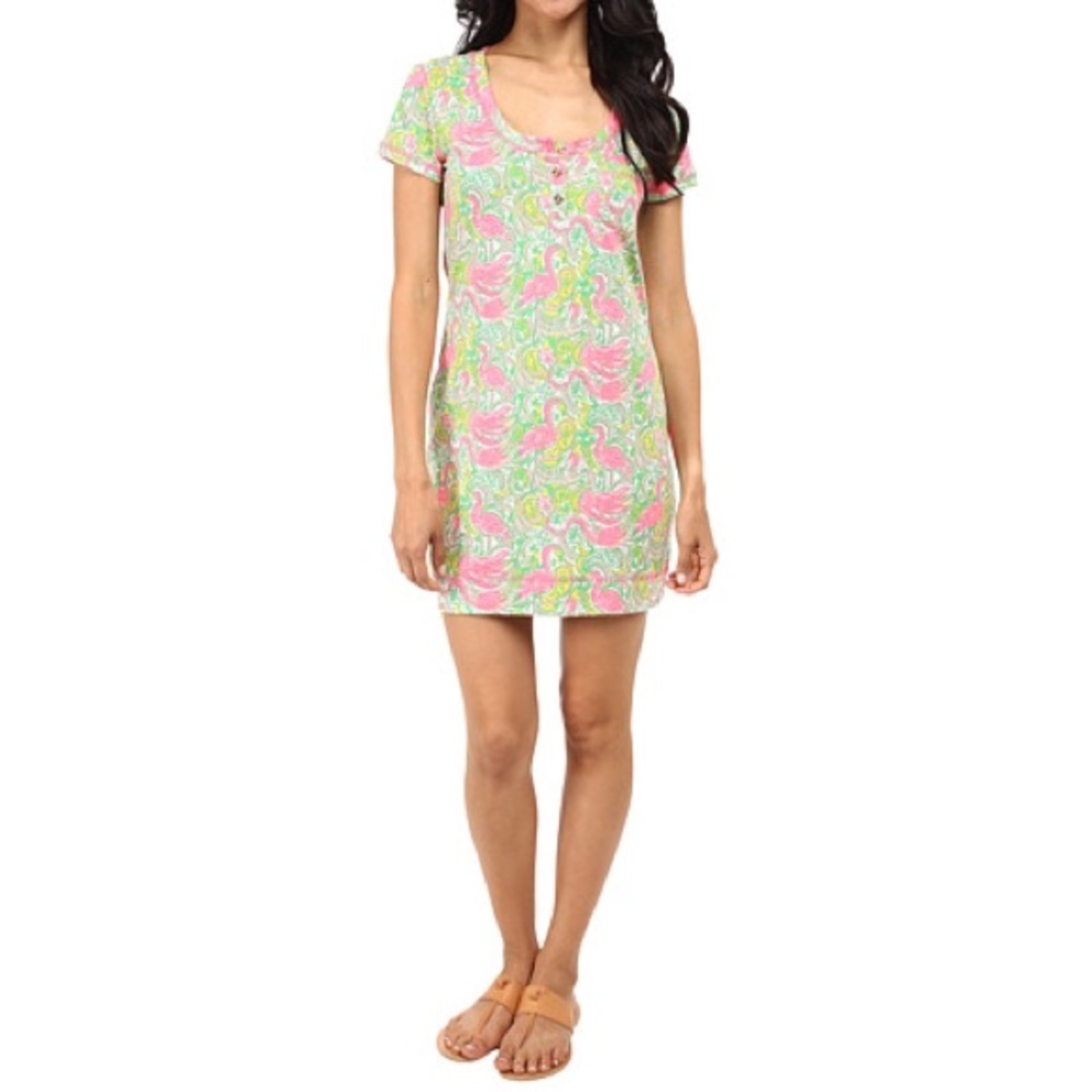 Flamingo Hot Wings T-shirt Dress Lilly Pulitzer