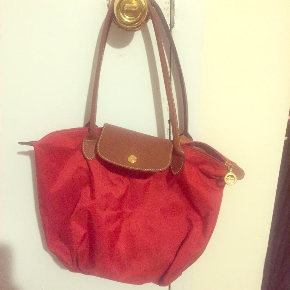 Medium Red Longchamp bag