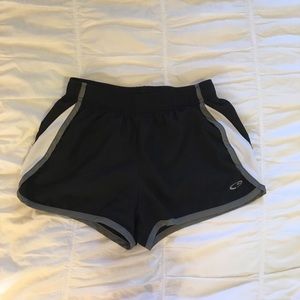 Black running shorts