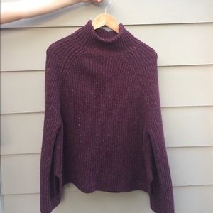 turtle neck maroon sweater