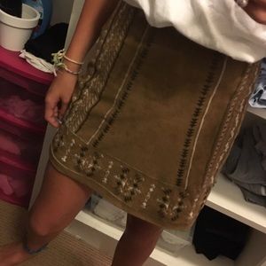 suede fitting skirt