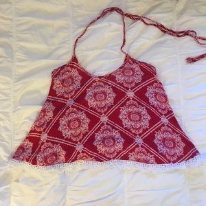 Flowy halter crop top