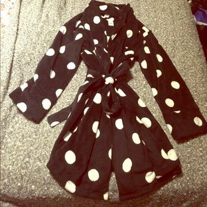 NWT Victoria's Secret/ Pink Comfy Polka Dot Robe