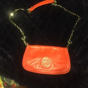 Tory burch Amanda clutch/cross body bag red orange