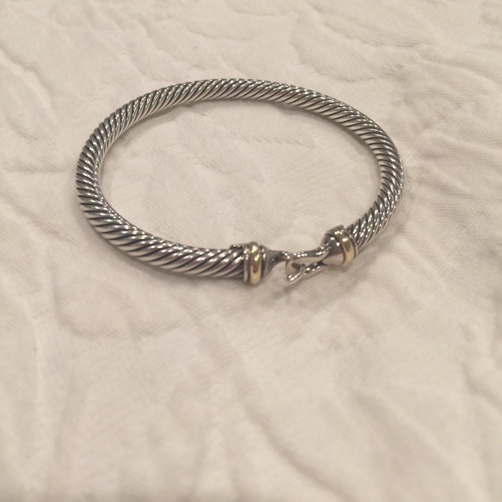 David Yurman classic cable bracelet with gold