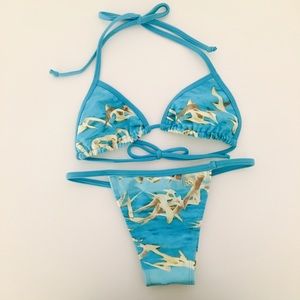 Tiny Brazilian bikini tropical bird beach vacation