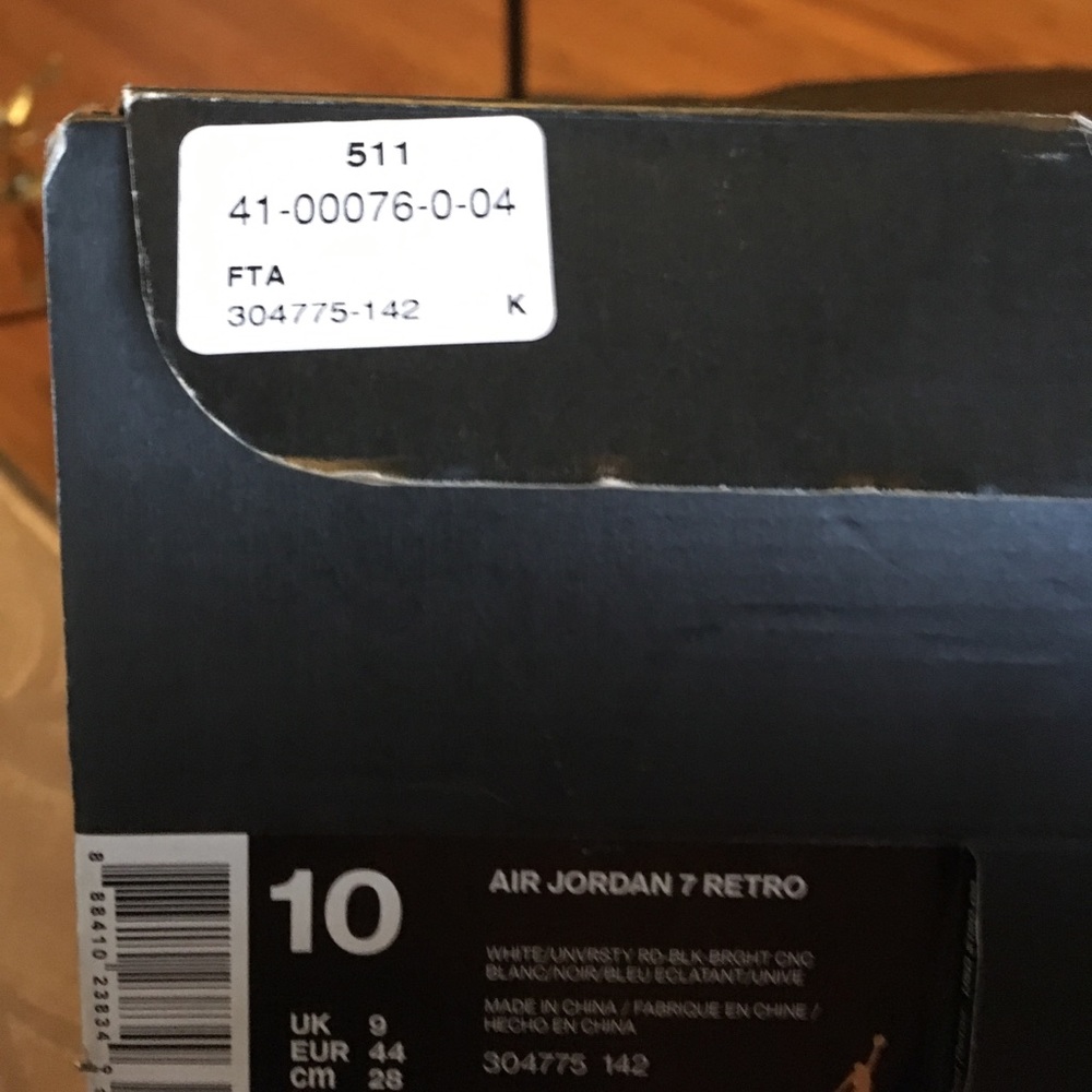 Jordan 7 retro size 10 - Picture 4 of 4