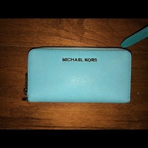 BABY BLUE MK WALLET