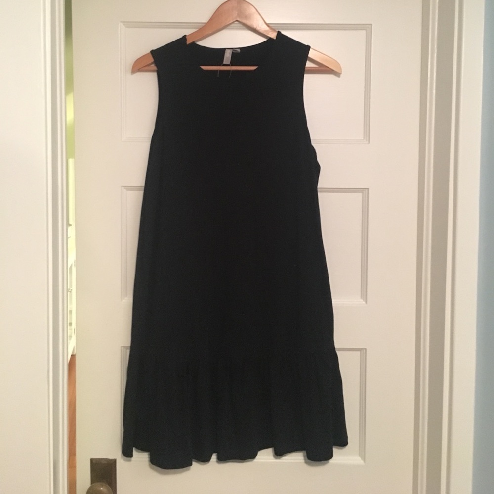 A black ASOS Dress with a peplum bottom
