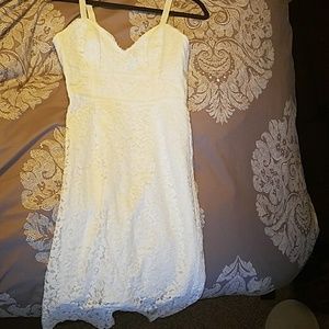 Lulus white lacey dress