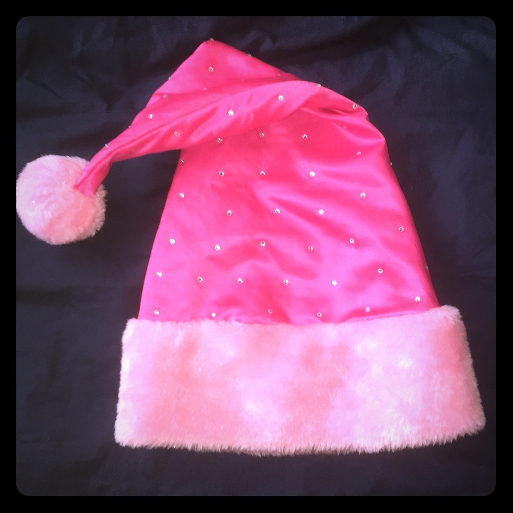 VS Pink Rhinestone Santa Hat 💖