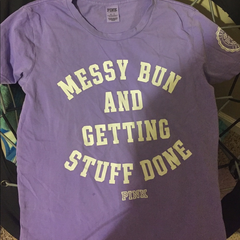 PINK! Lavender printed top