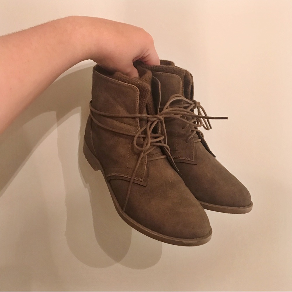taupe ankle boots