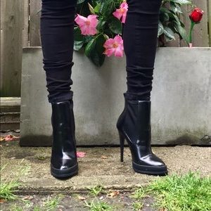 Zara Leather and Elastic Booties