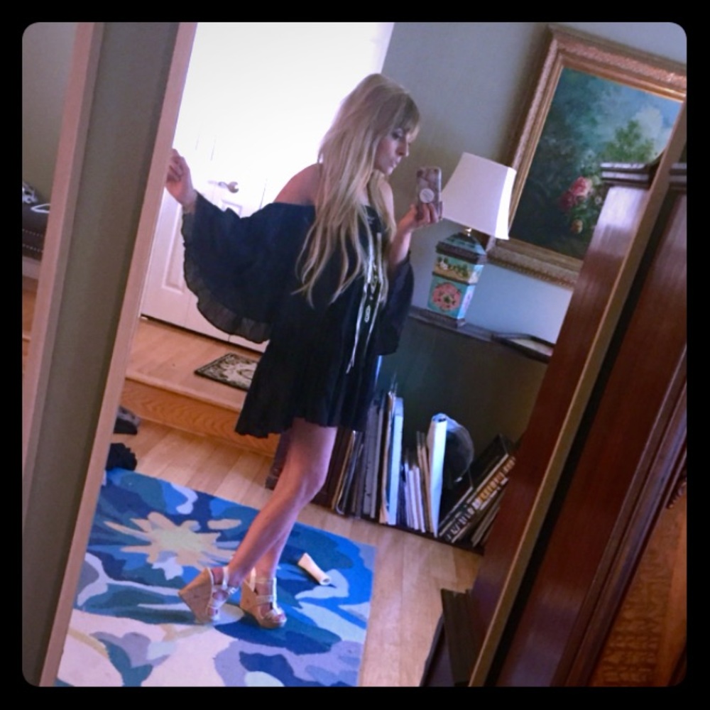 Asos cold shoulder mini dress