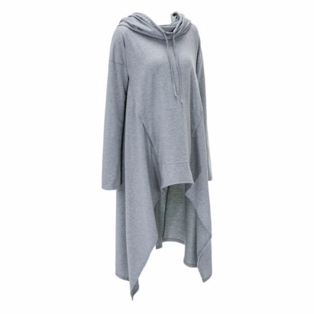 Long Sleeve Hooded Loose Casual Sweatshirt Top
