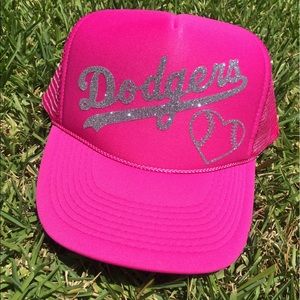 Pink Dodgers Trucker Hat