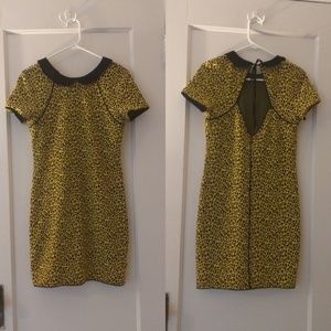 🐆 Yellow Leopard Print Dress