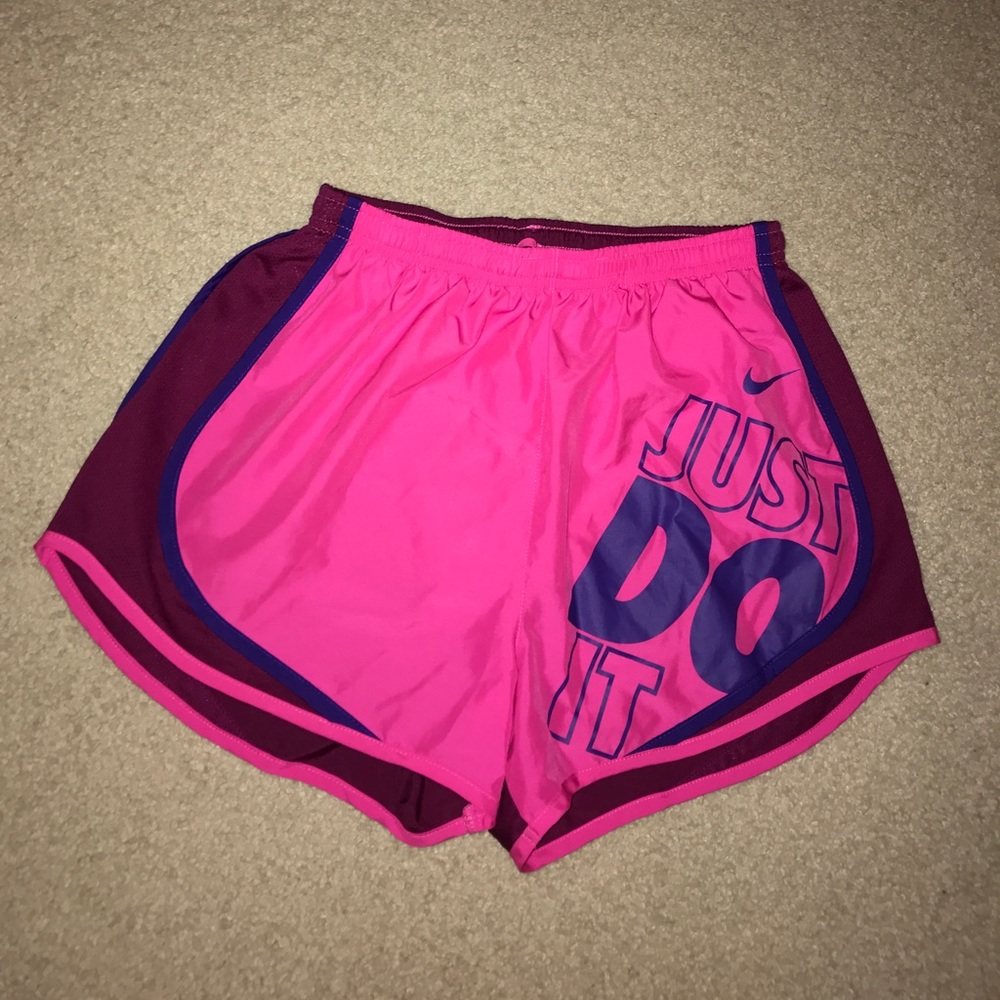 Pink and Purple Nike shorts