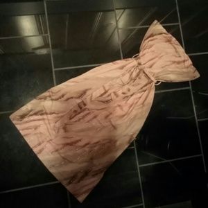 Strapless shimmer dress
