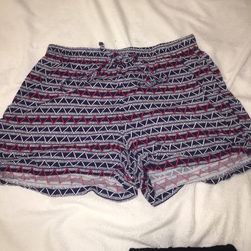 Red Navy and White Soft Shorts