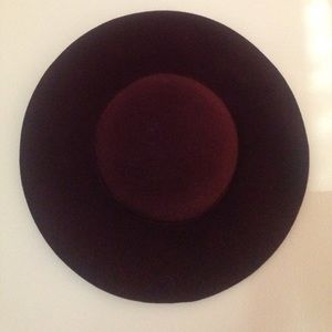 Burgundy wool hat