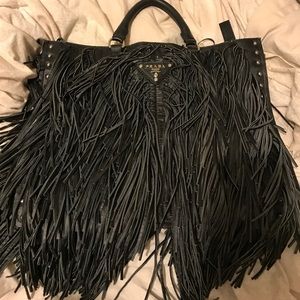 Prada Nappa Fringe Bag
