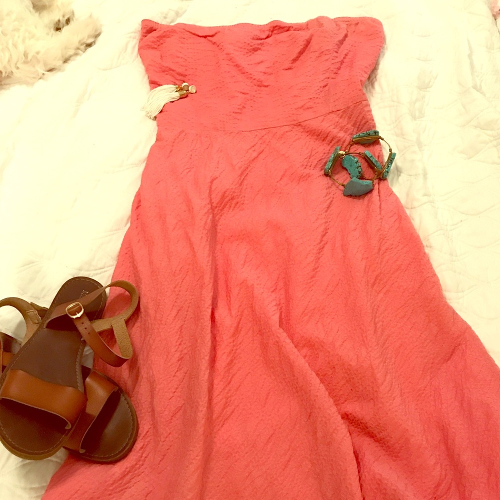 J. Crew size 8 Beach gauze strapless dress