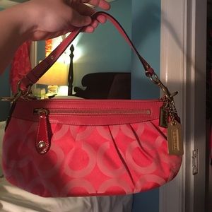 Coral coach handbag!!