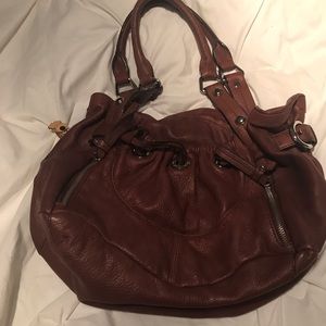 B Makowsky Leather Shoulder Bag