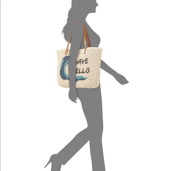 New Wave Hello Straw Beach Bag Tote! 🌊 - Picture 3 of 3