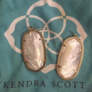 White opal Kendra Scott Danielle earrings