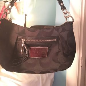 Almost new black coach handbag!
