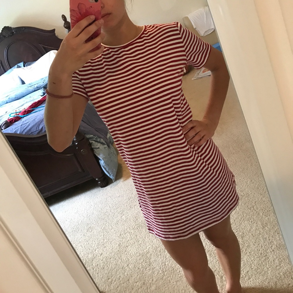 Forever 21 Red Striped Dress