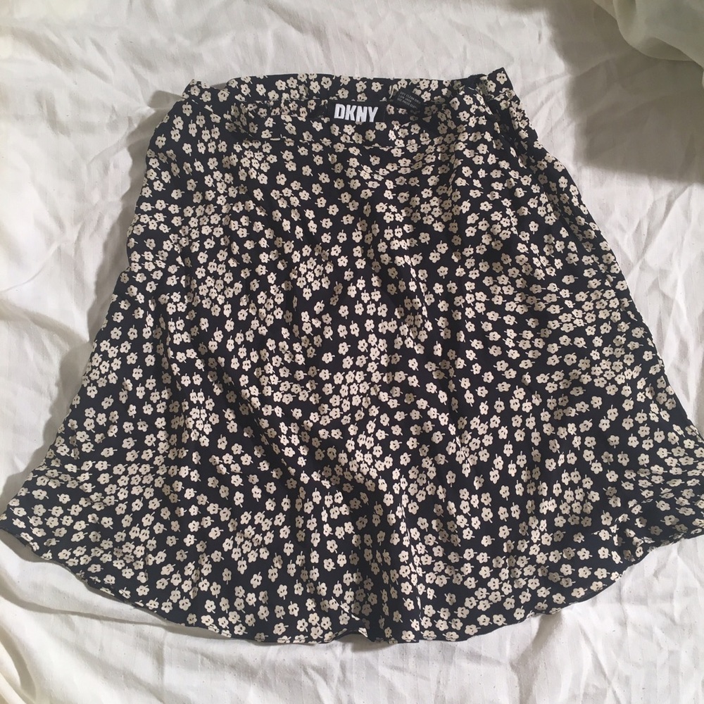 Vintage DKNY Floral A-Line Skirt